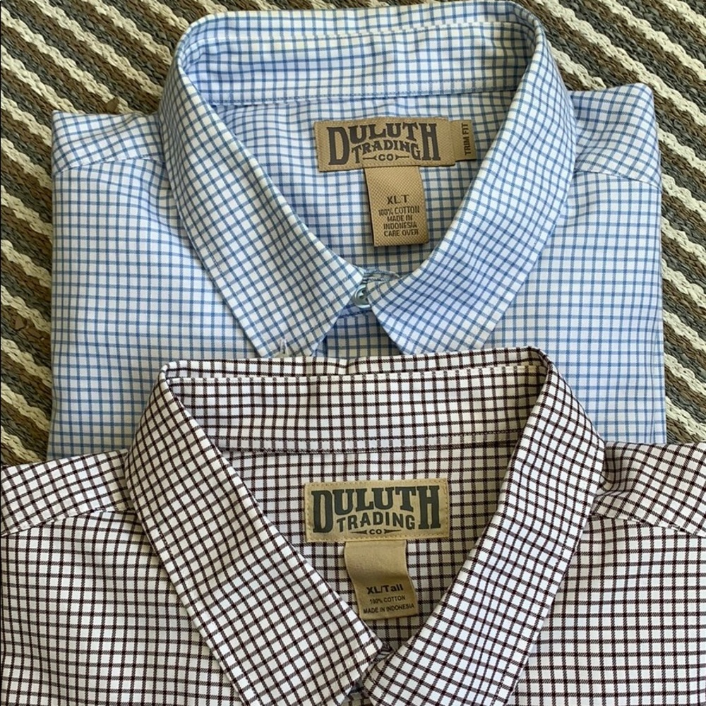 Duluth Trading Dress Shirt, set of 2.  SZ XL Tall - Picture 2 of 6